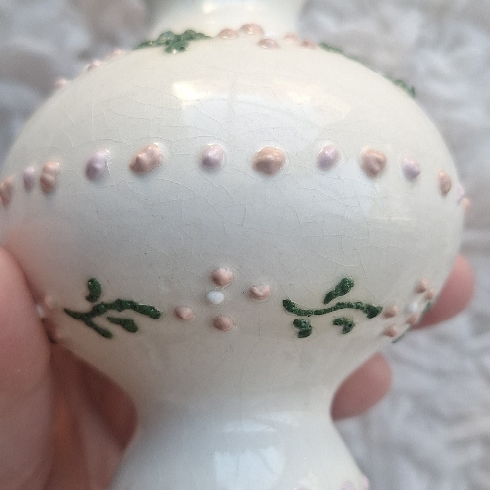Vintage Enameled Porcelain Christmas Tree Ornament - Picture 5 of 6